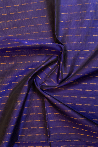 Indigo blue stripes pure silk cotton saree