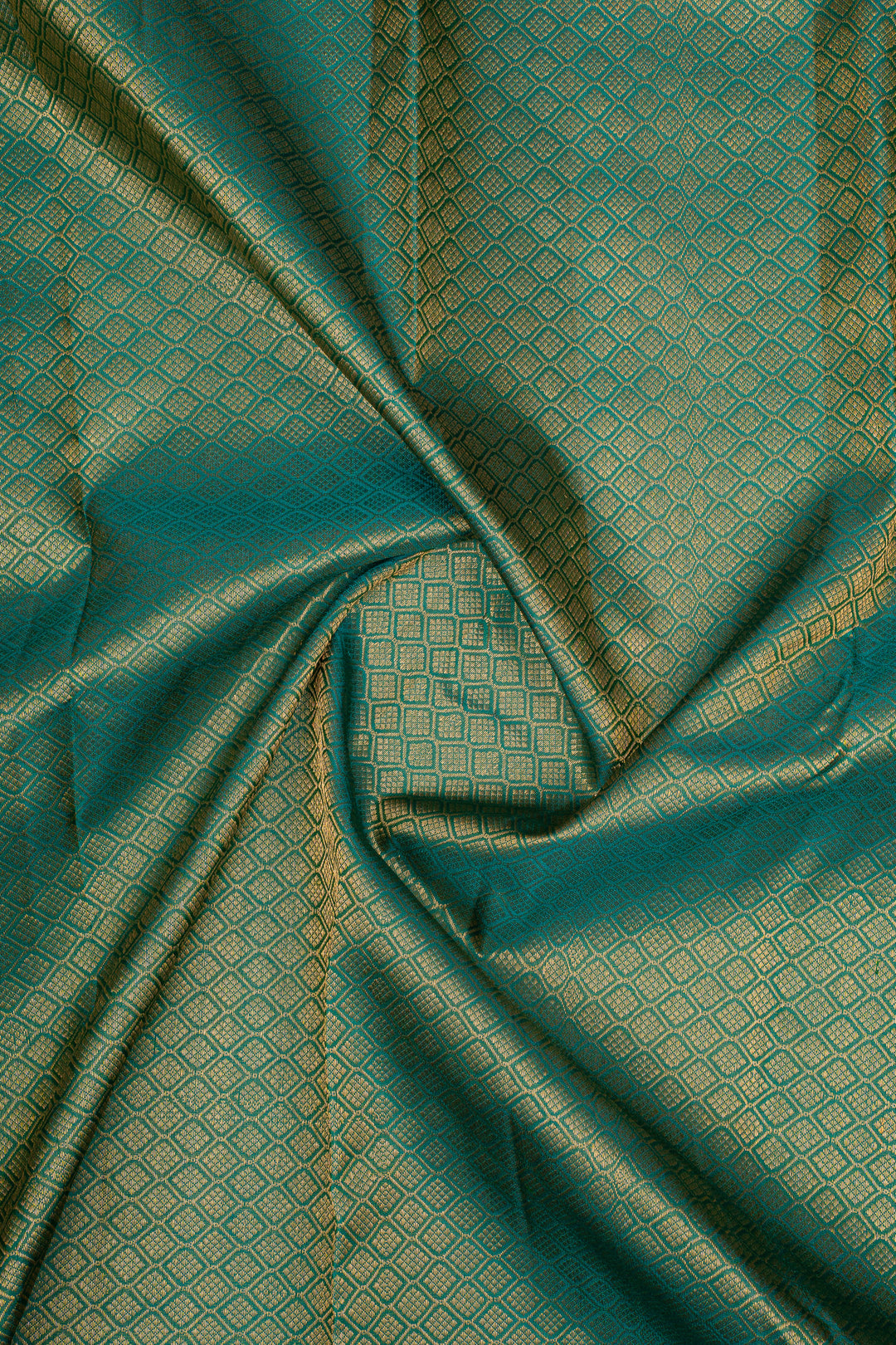 Forest Green Vanasingaram Turning Border Pure Kanchipuram Silk Saree