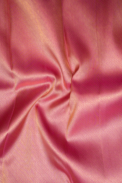 Pastel Pink Brocade Checks Pure Kanchipuram Silk Saree - Clio Silks