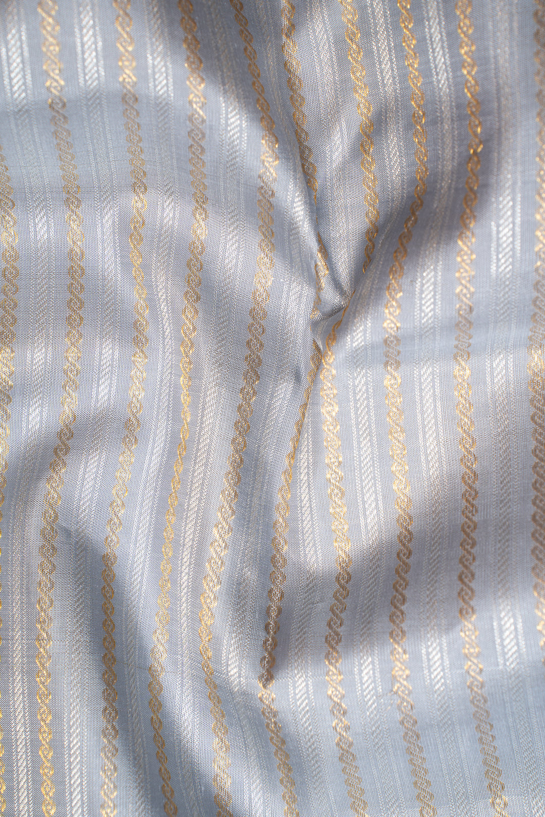 Red and Grey Checks Pure Kanchipuram Silk Saree - Clio Silks