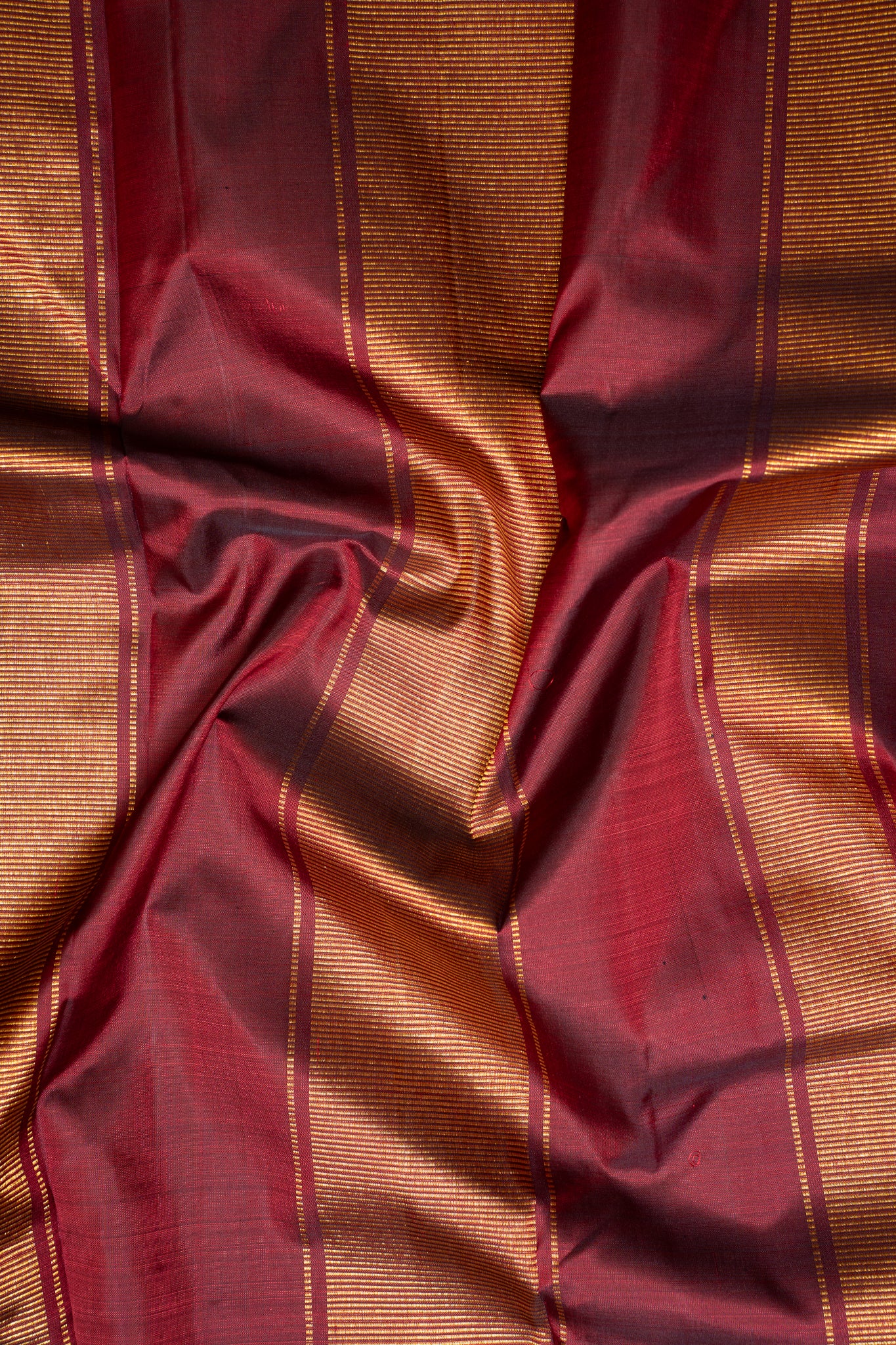 Maroon and Gold Traditional Pure Kanchipuram Silk Saree - Clio Silks