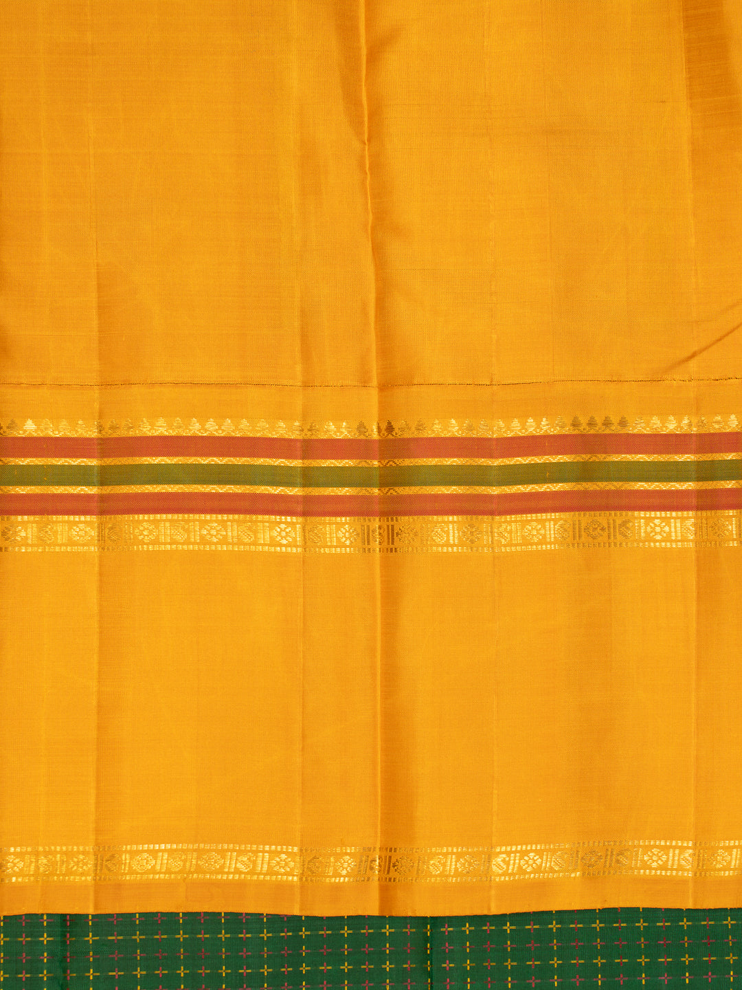 Bottle Green Plus Butta Pure Zari Kanchipuram Silk Saree
