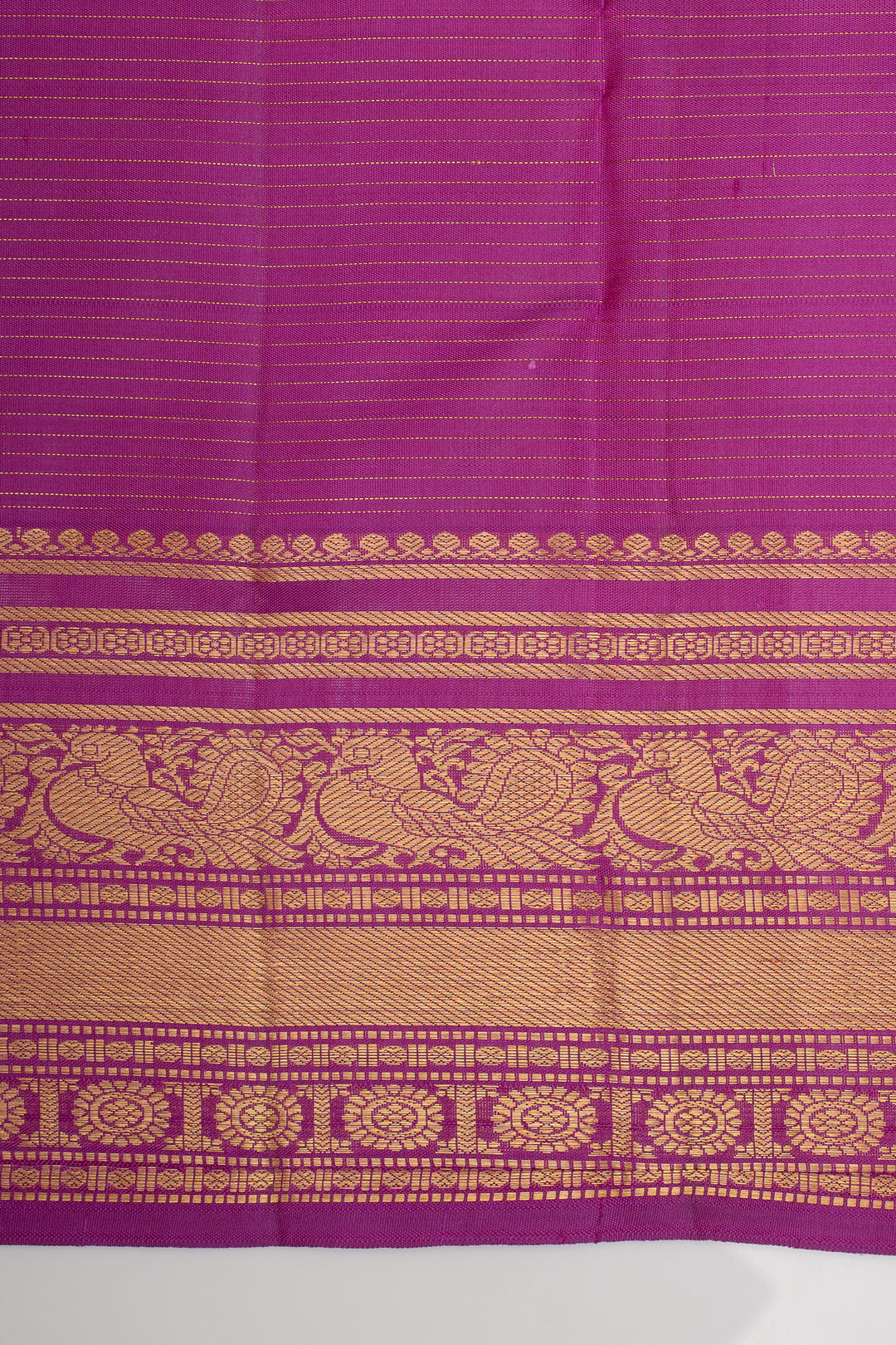 Purple Zari Checks Pure Kanchipuram Silk Saree