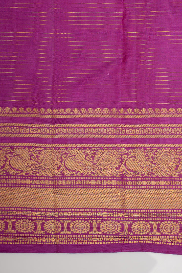 Purple Zari Checks Pure Kanchipuram Silk Saree