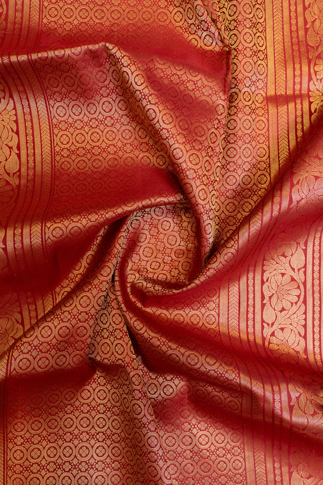 Beige and maroon lakshadeepam pure soft silk saree