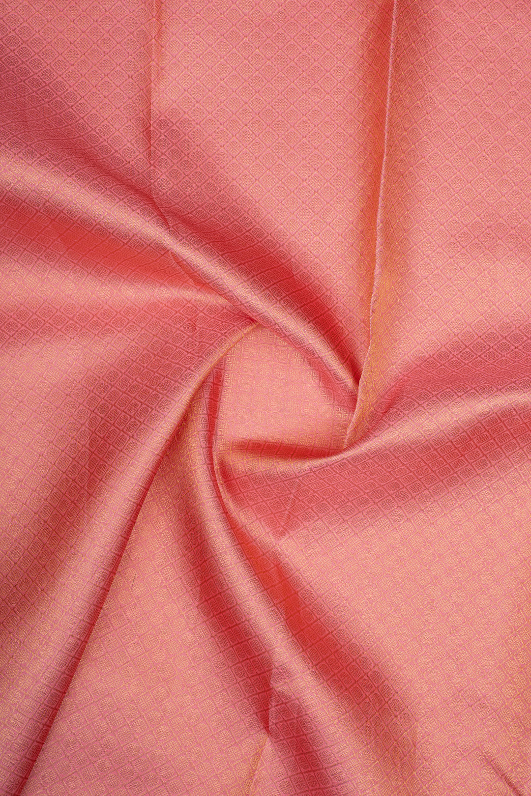 Baby Pink Floral Brocade Pure Kanchipuram Silk Saree