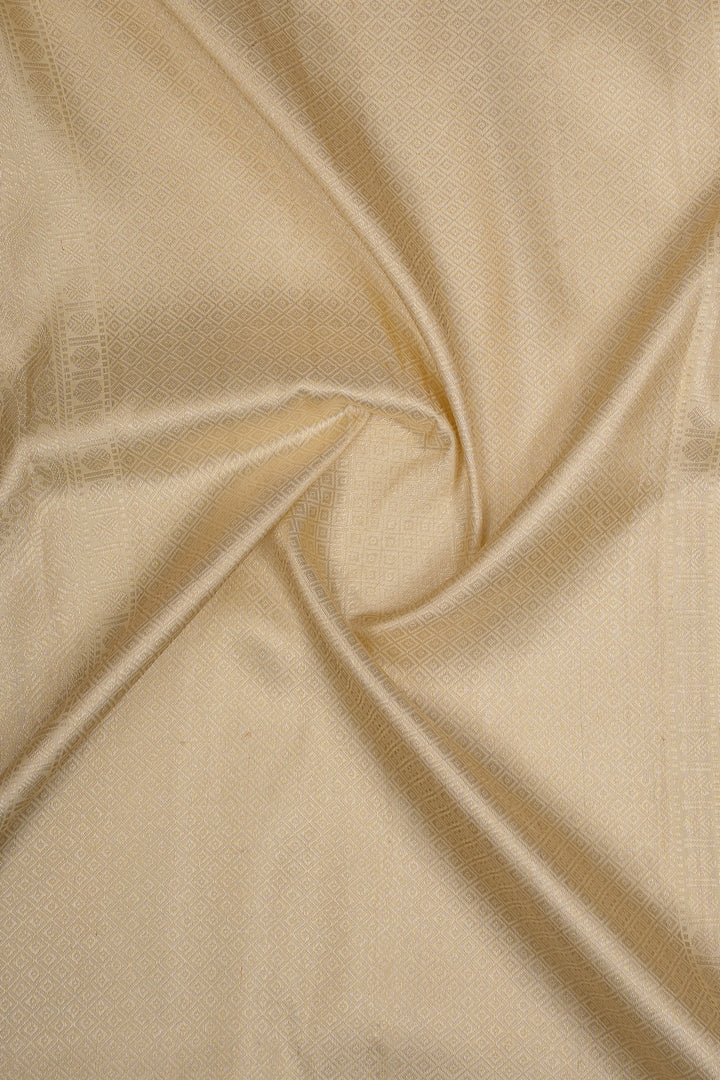 Ivory brocade pure kanchipuram silk saree