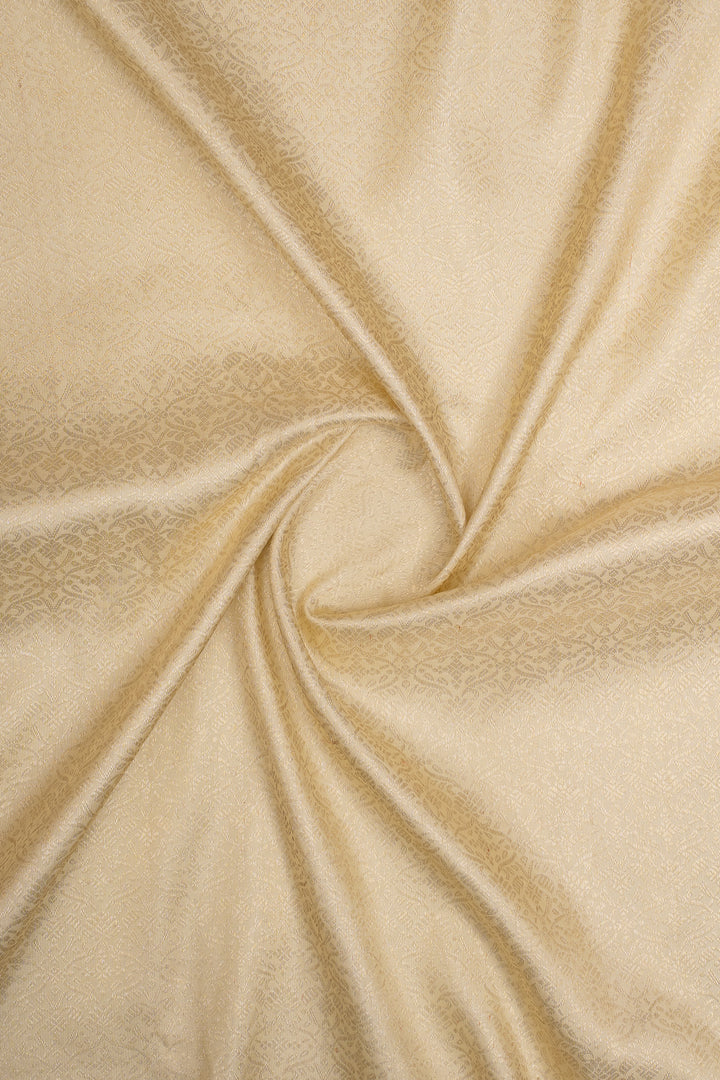Ivory brocade pure kanchipuram silk saree