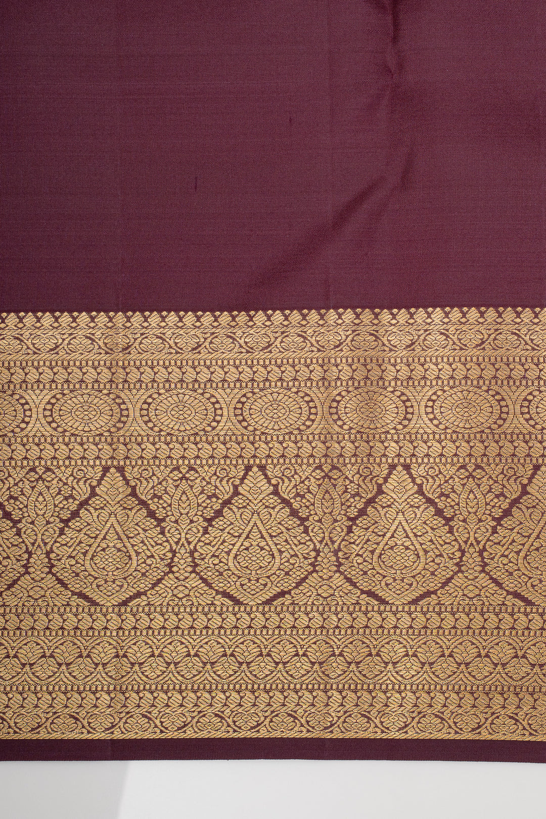 Wine Purple Brocade Pure Kanchipuram Silk Saree