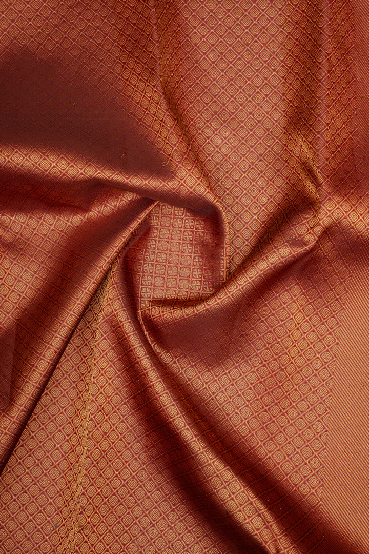 Maroon Brocade Pure Kanchipuram Silk Saree