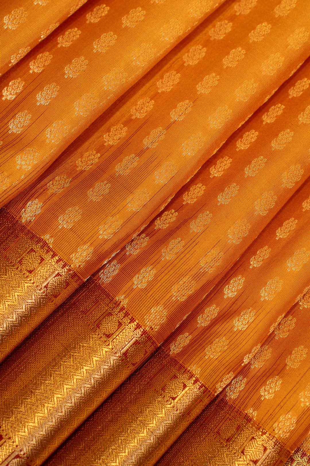 Orange and maroon lakshadeepam pure soft silk saree