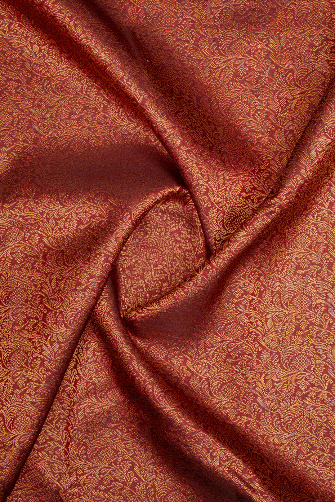 Maroon Brocade Pure Kanchipuram Silk Saree