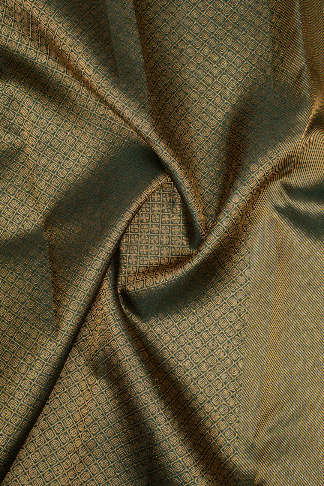 Bottle Green Brocade Pure Kanchipuram Silk Saree