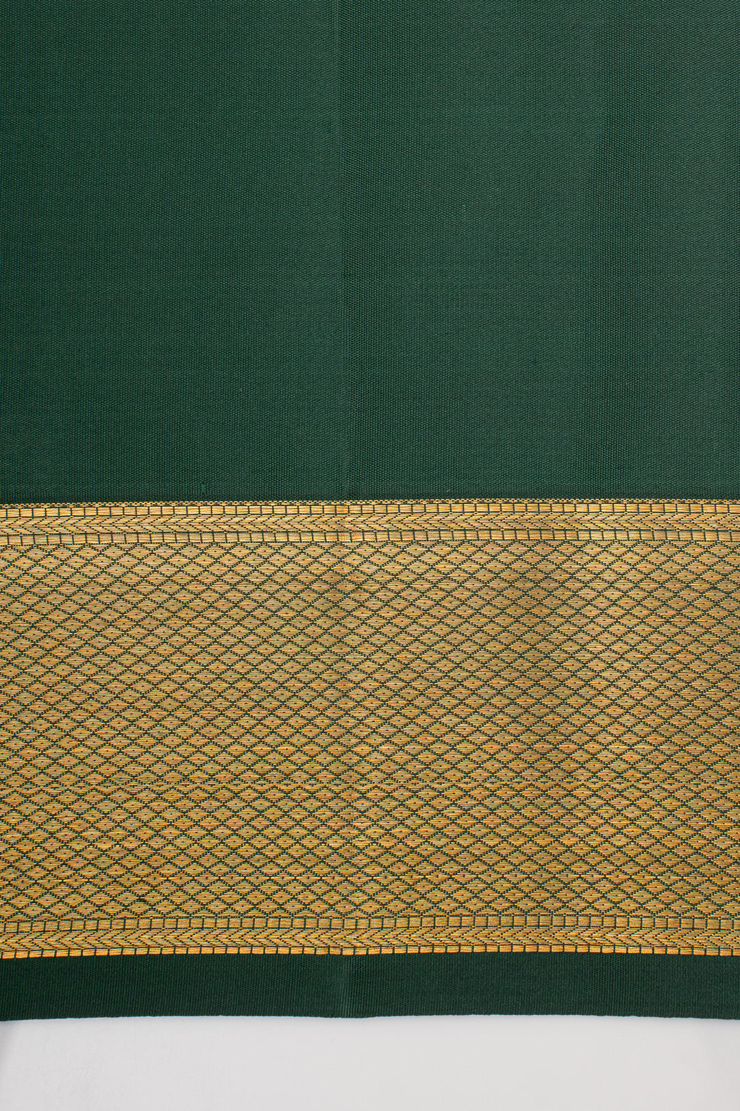 Bottle Green Brocade Pure Kanchipuram Silk Saree