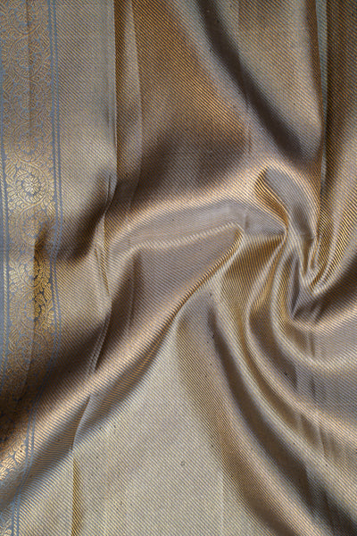 Black Pure Zari Brocade Kanchipuram Silk Saree - Clio Silks