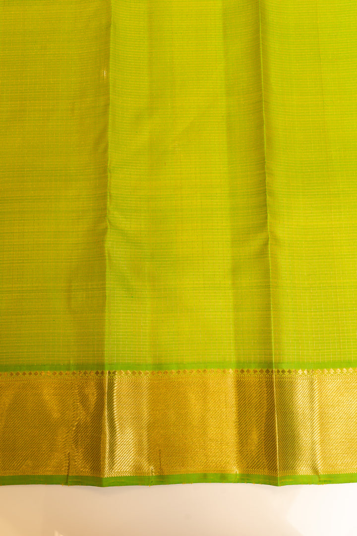 Purple vairaoosi checks Ganga Jamuna pure zari Kanchipuram silk saree