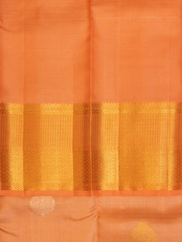 Peach Zari Seer Pure Kanchipuram Silk Saree