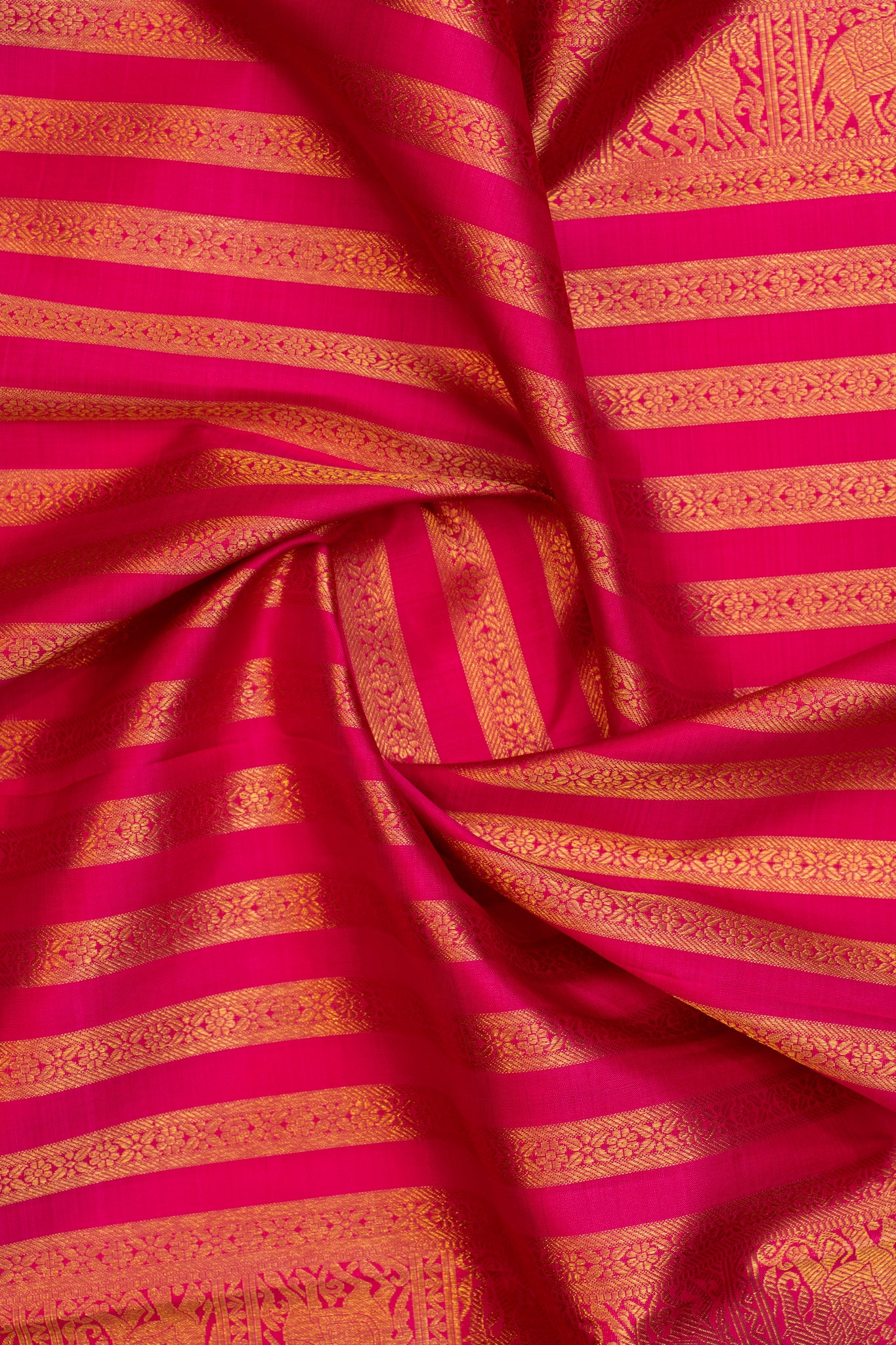 Purple and magenta pure zari checks Kanchipuram silk saree