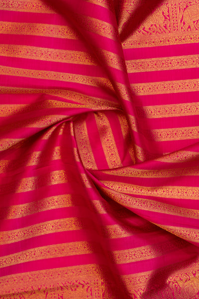 Purple and magenta pure zari checks Kanchipuram silk saree