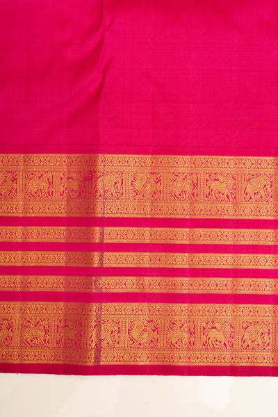 Purple and magenta pure zari checks Kanchipuram silk saree