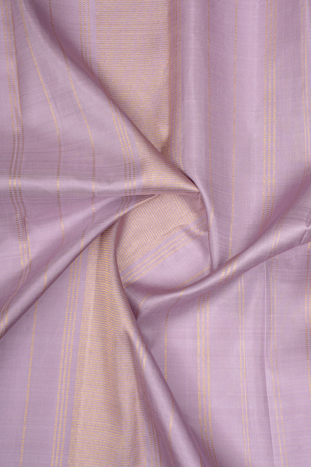 Off White and Lilac Handpainted Pure Kanchipuram Silk Saree