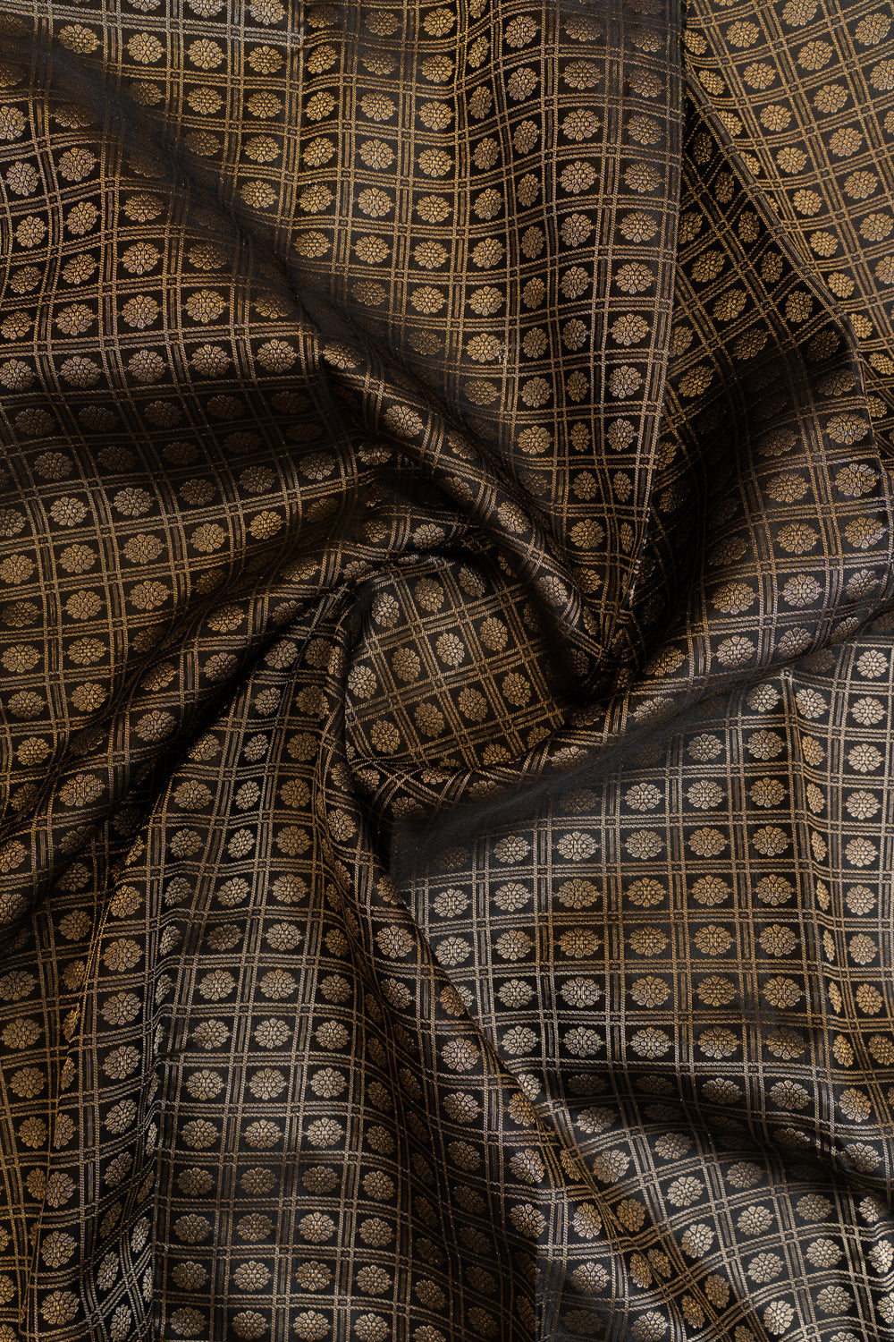 Black brocade pure Kanchipuram silk saree