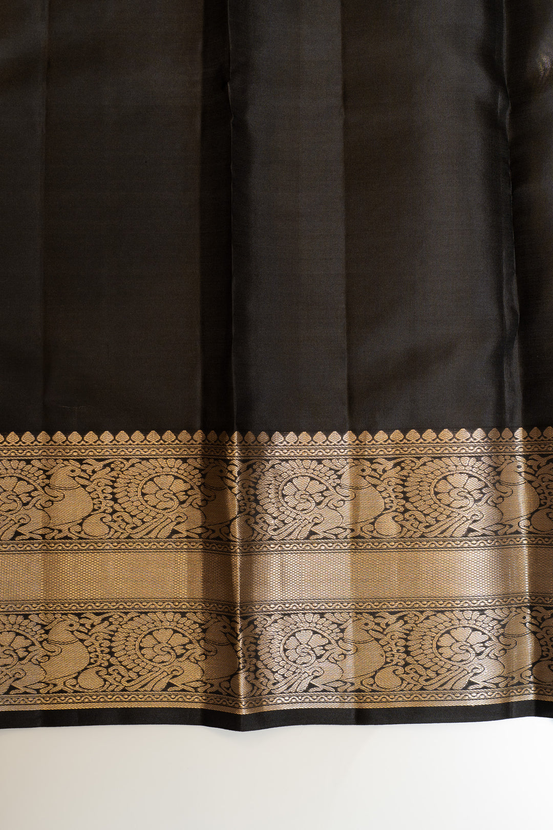 Black brocade pure Kanchipuram silk saree