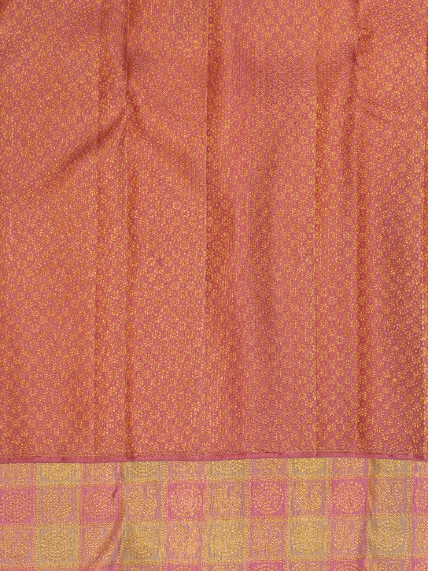 Pastel pink mayil chakram Brocade pure Kanchipuram silk saree