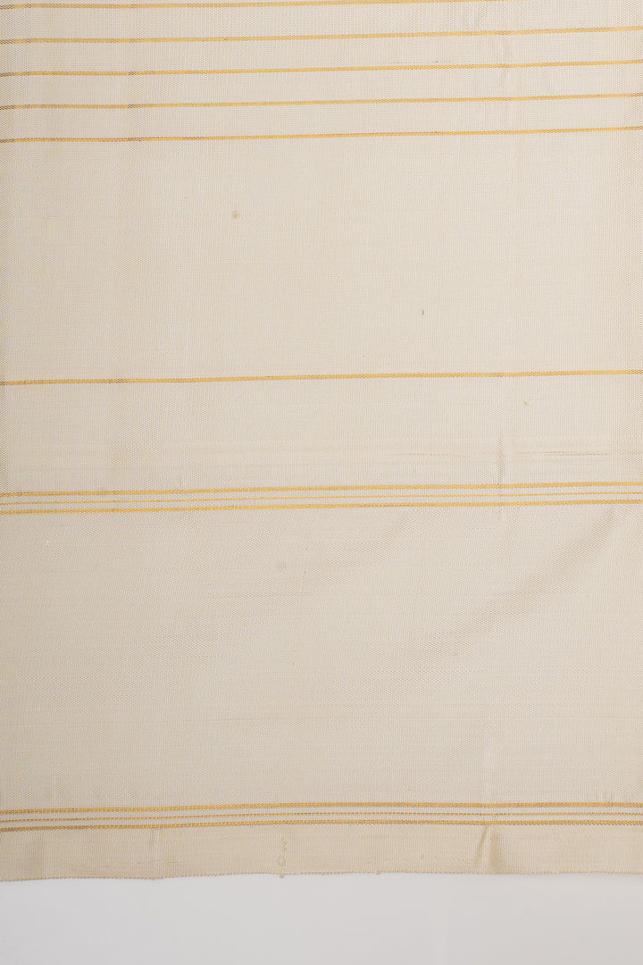 Mauve and Brown Handpainted Pure Kanchipuram Silk Saree