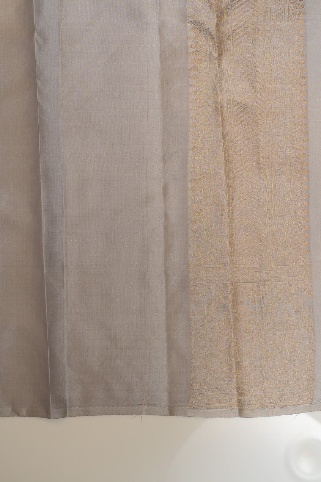 Grey rangkat pure brocade Kanchipuram silk saree