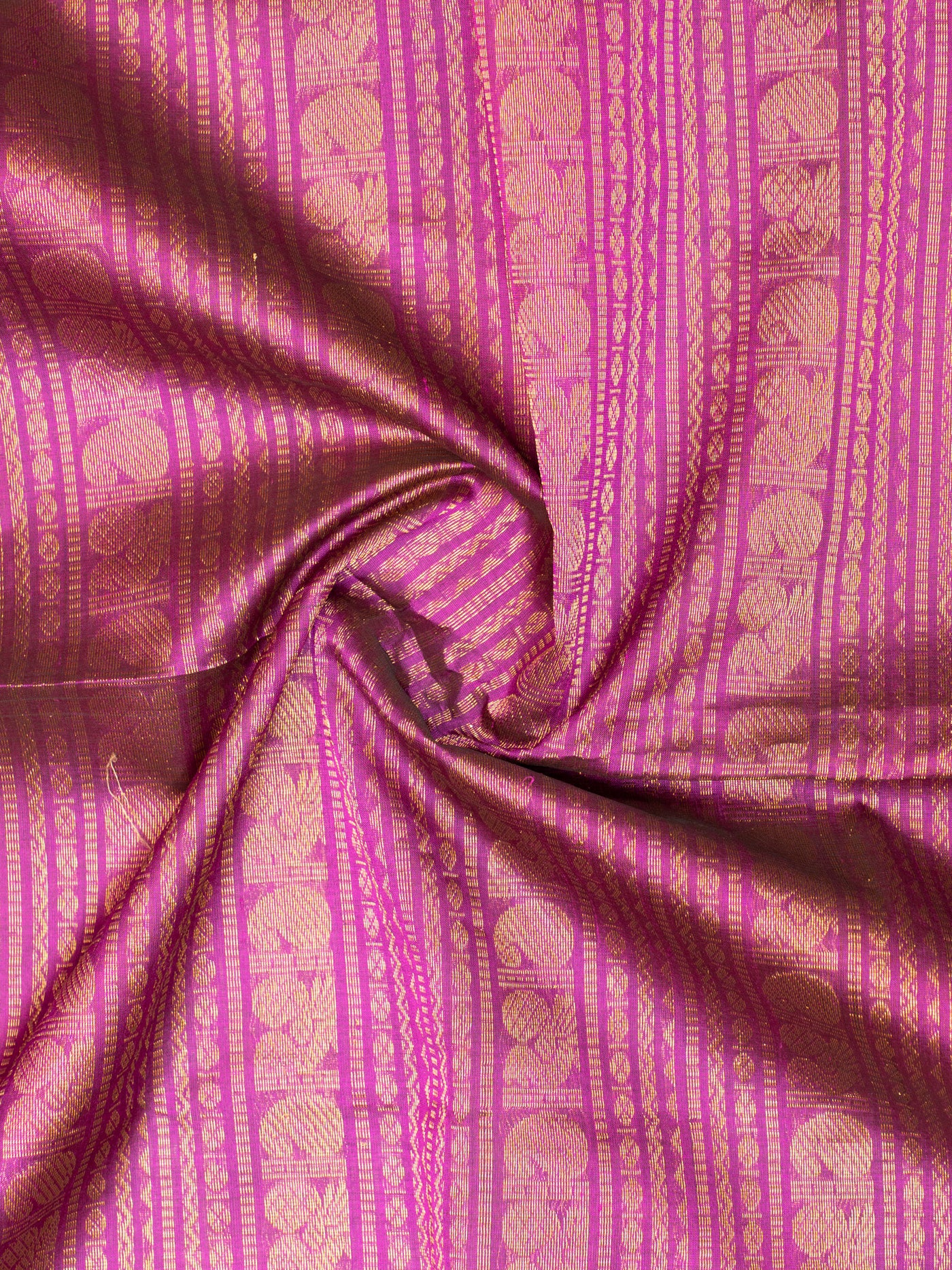 Purple rettai pettu pure silk cotton saree