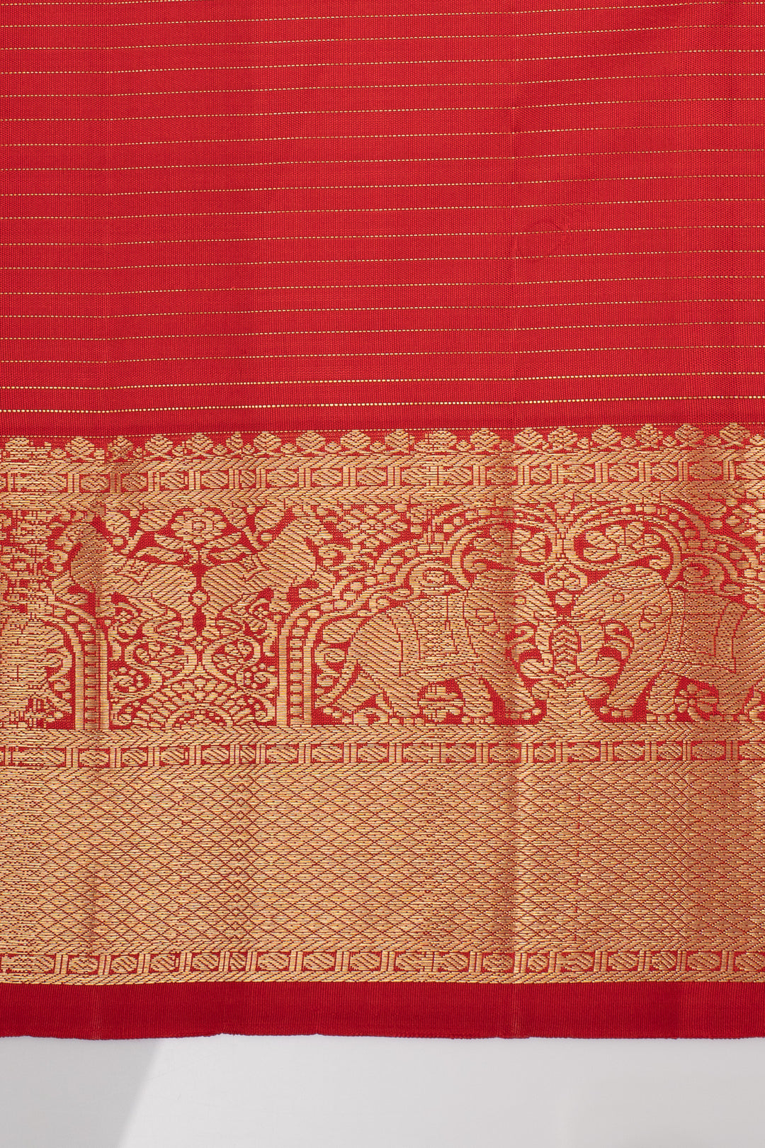 Cream Zari Checks Pure Kanchipuram Silk Saree