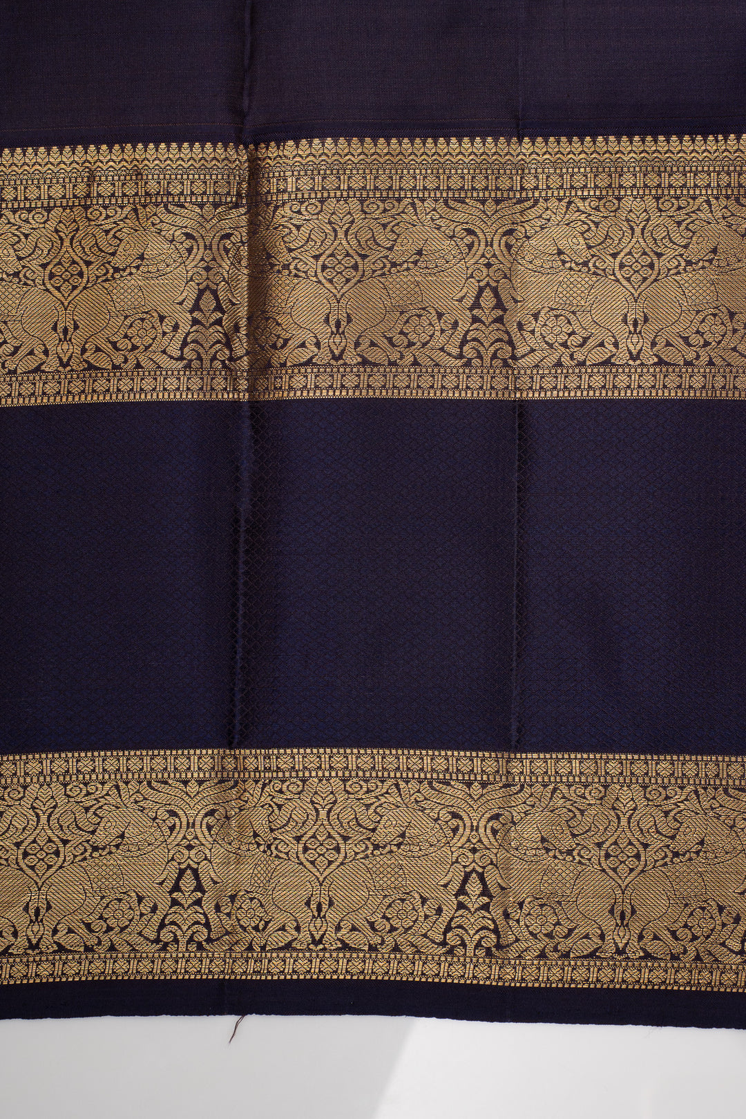 Greyish Purple Rettai Pettu Pure Kanchipuram Silk Saree