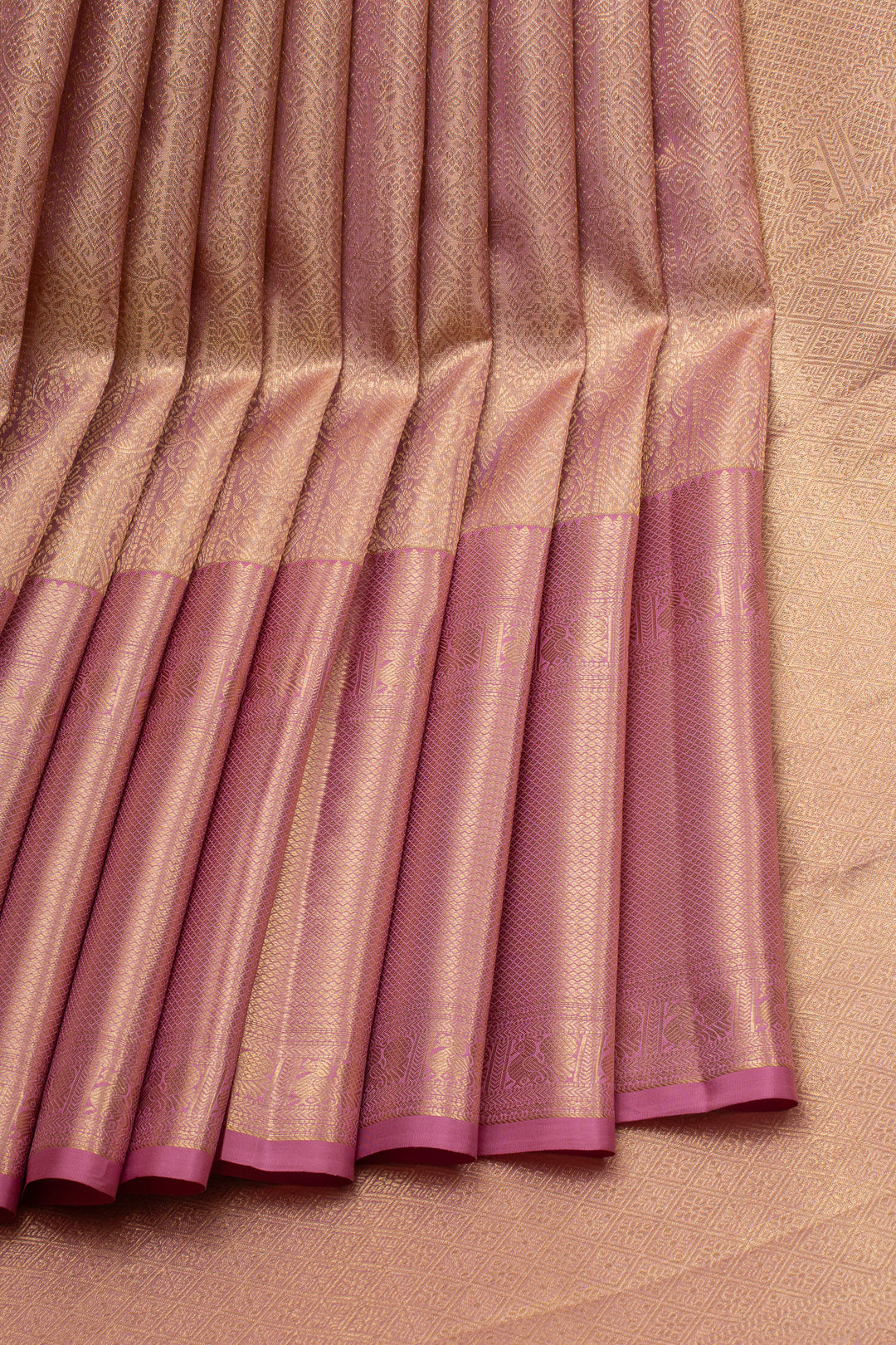 Baby Pink Tissue Brocade Pure Kanchipuram Silk Saree