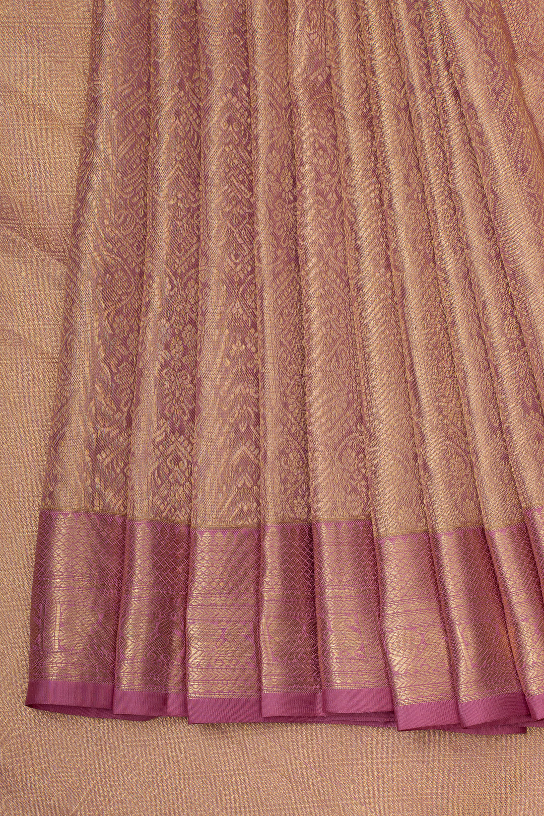Baby Pink Tissue Brocade Pure Kanchipuram Silk Saree