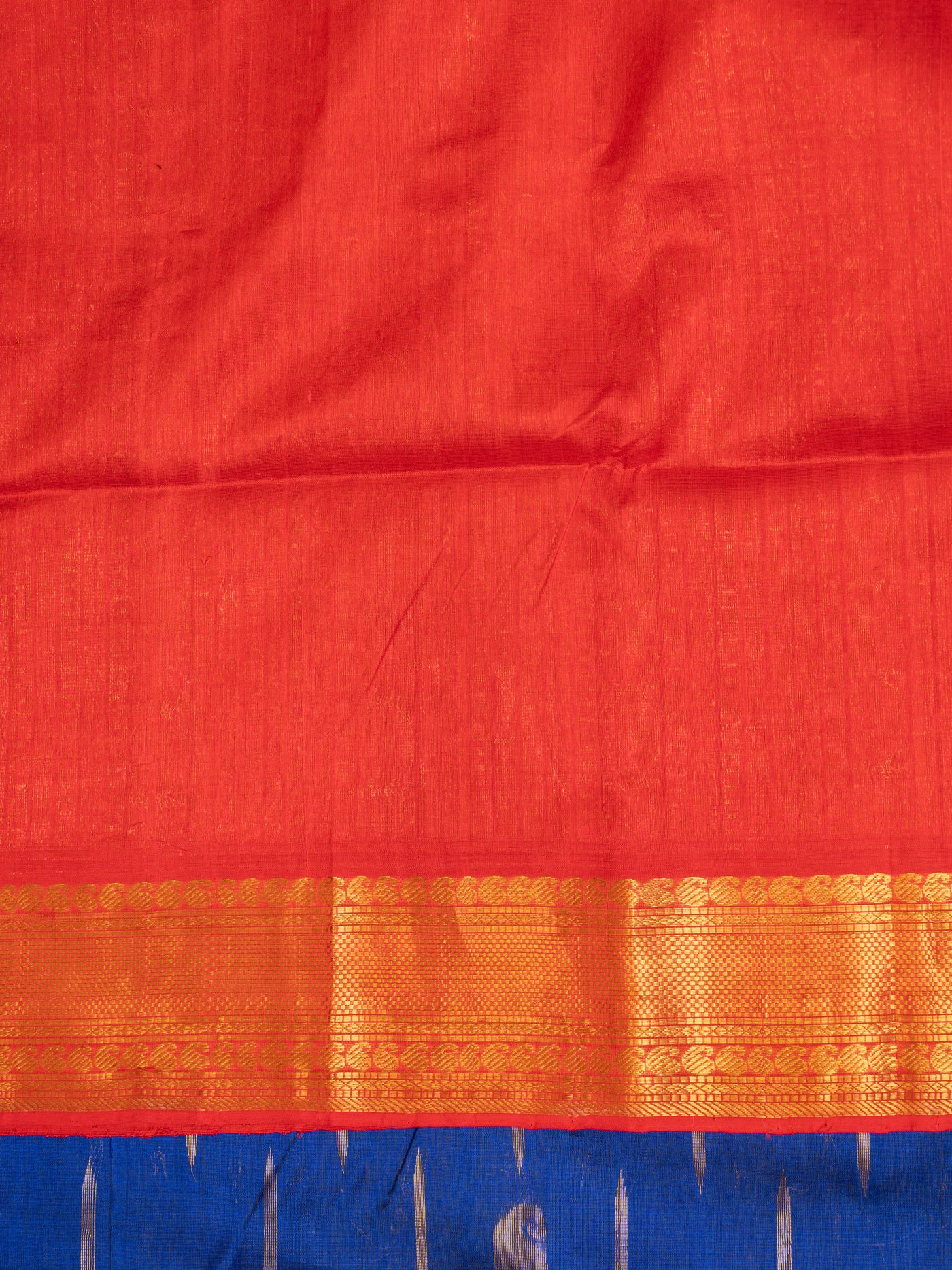 Royal blue pure silk cotton saree