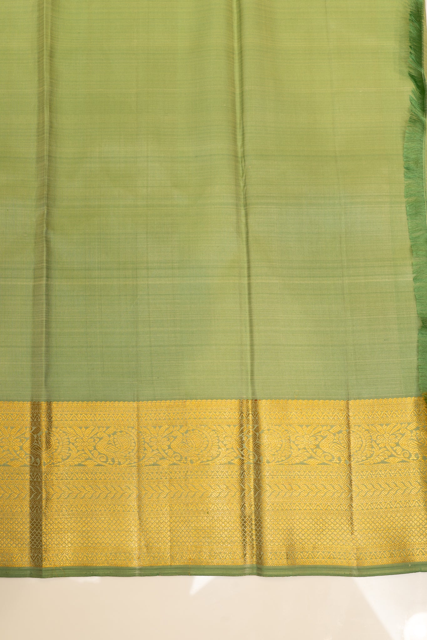 Pastel green brocade pure Kanchipuram silk saree