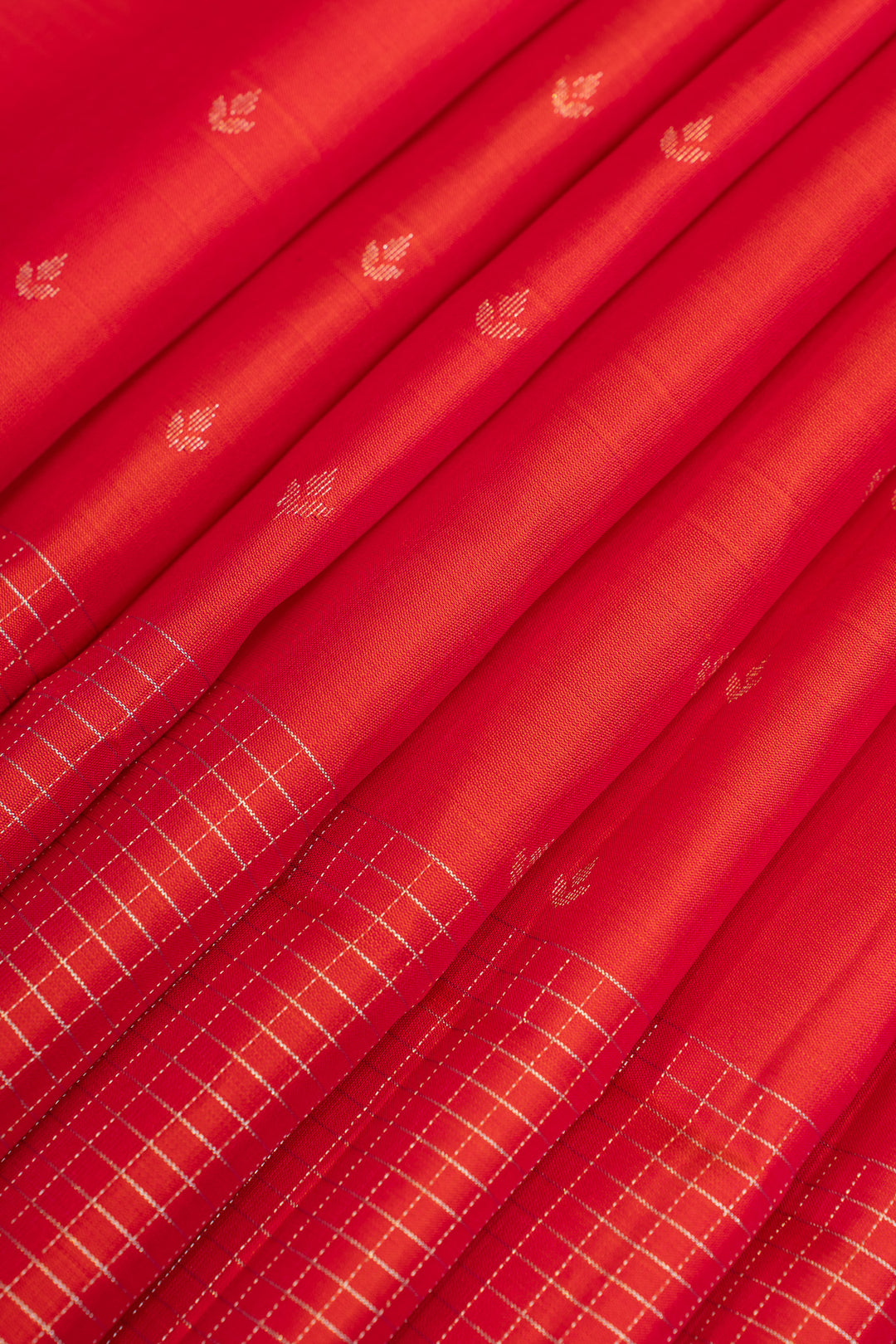 Rani pink vairaoosi checks border pure soft silk saree