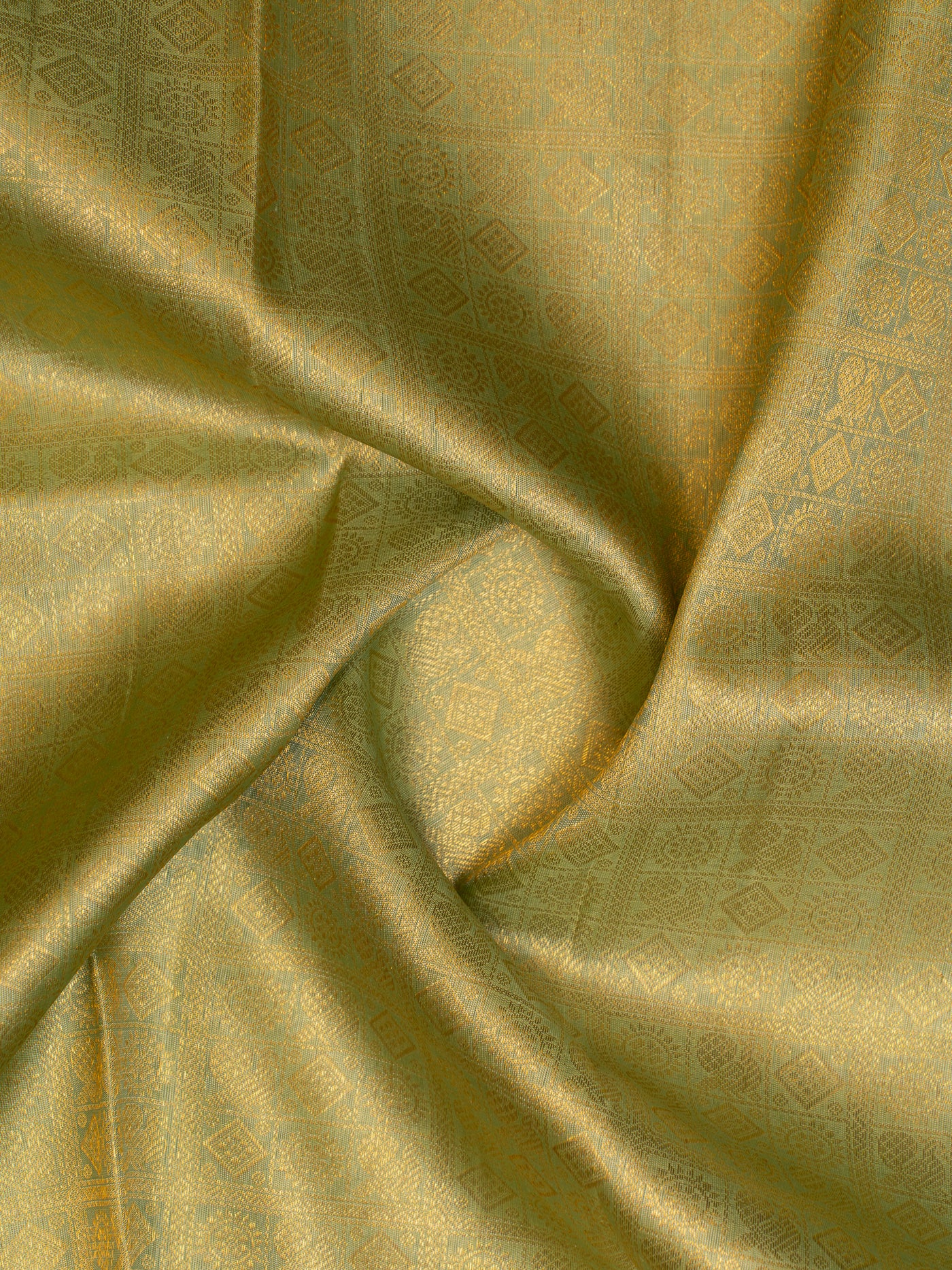 Mint Green Brocade Pure Kanchipuram Silk Saree