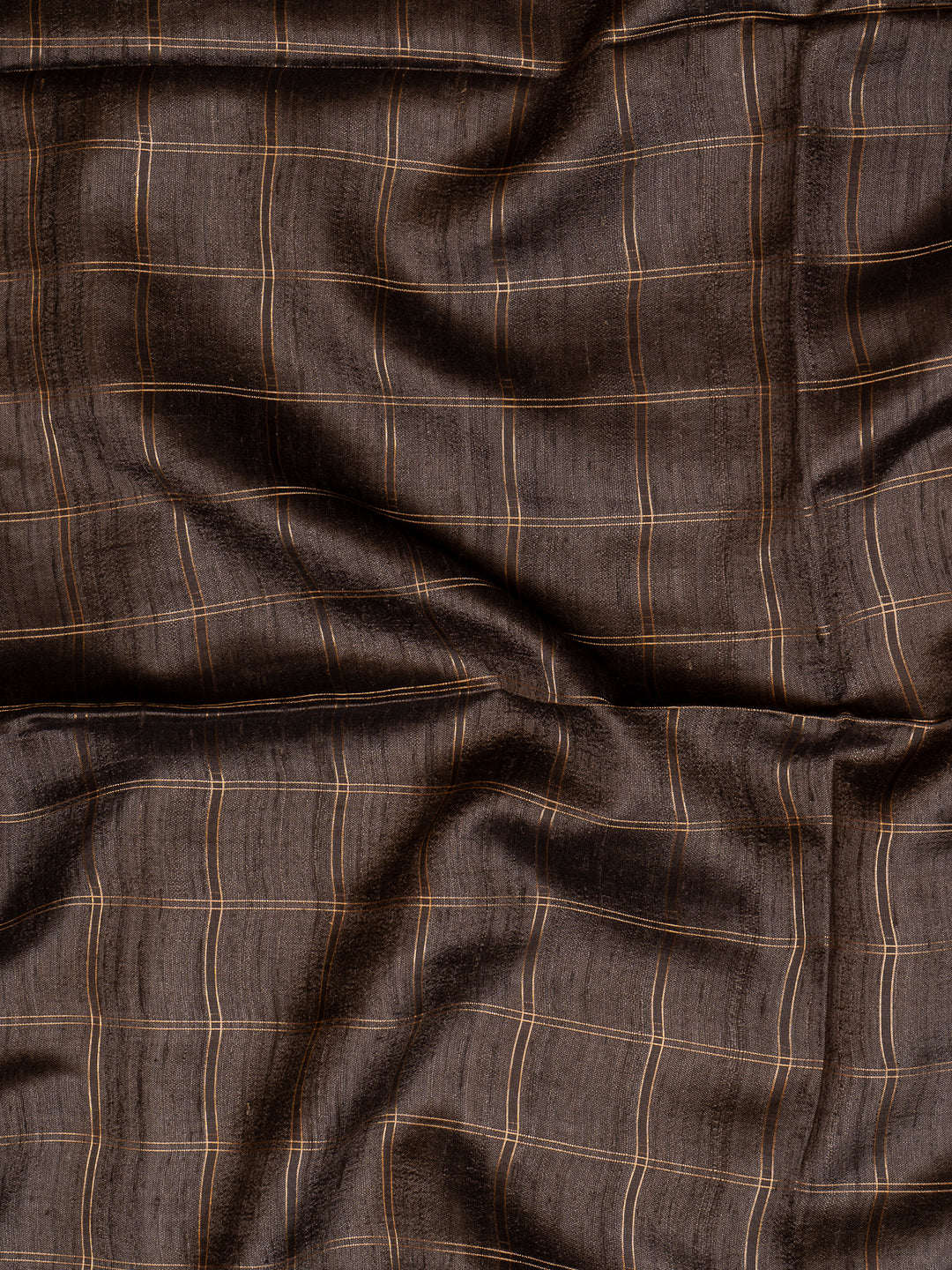 Brown Pichwai Hand Printed Pure Tussar Saree - Clio Silks