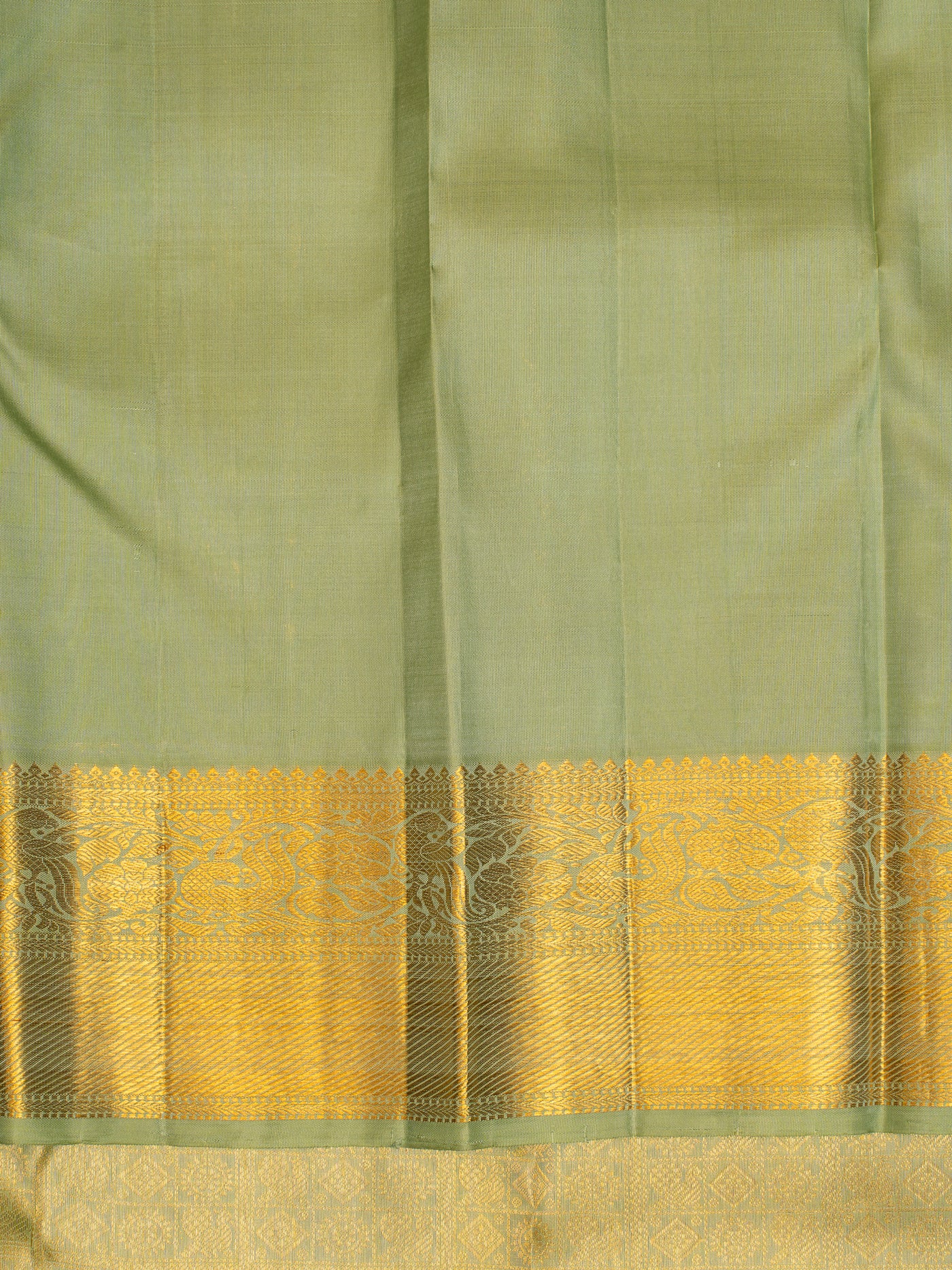 Mint Green Brocade Pure Kanchipuram Silk Saree