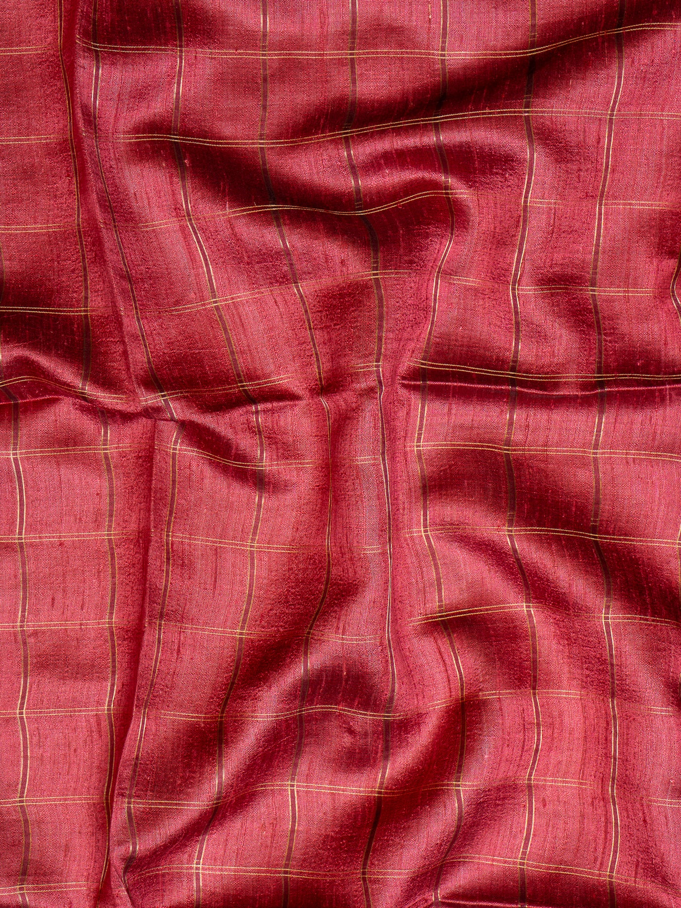 Maroon Hand Printed Pichwai Pure Tussar Silk Saree - Clio Silks