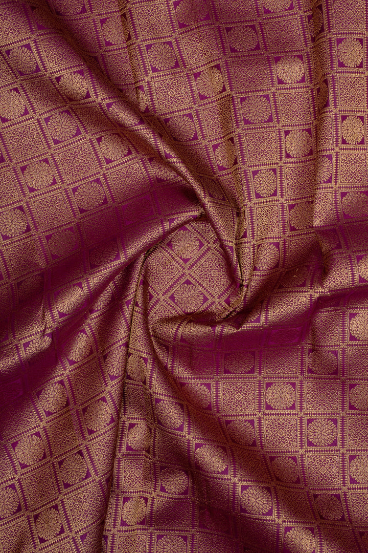 Royal Purple Brocade Pure Kanchipuram Silk Saree