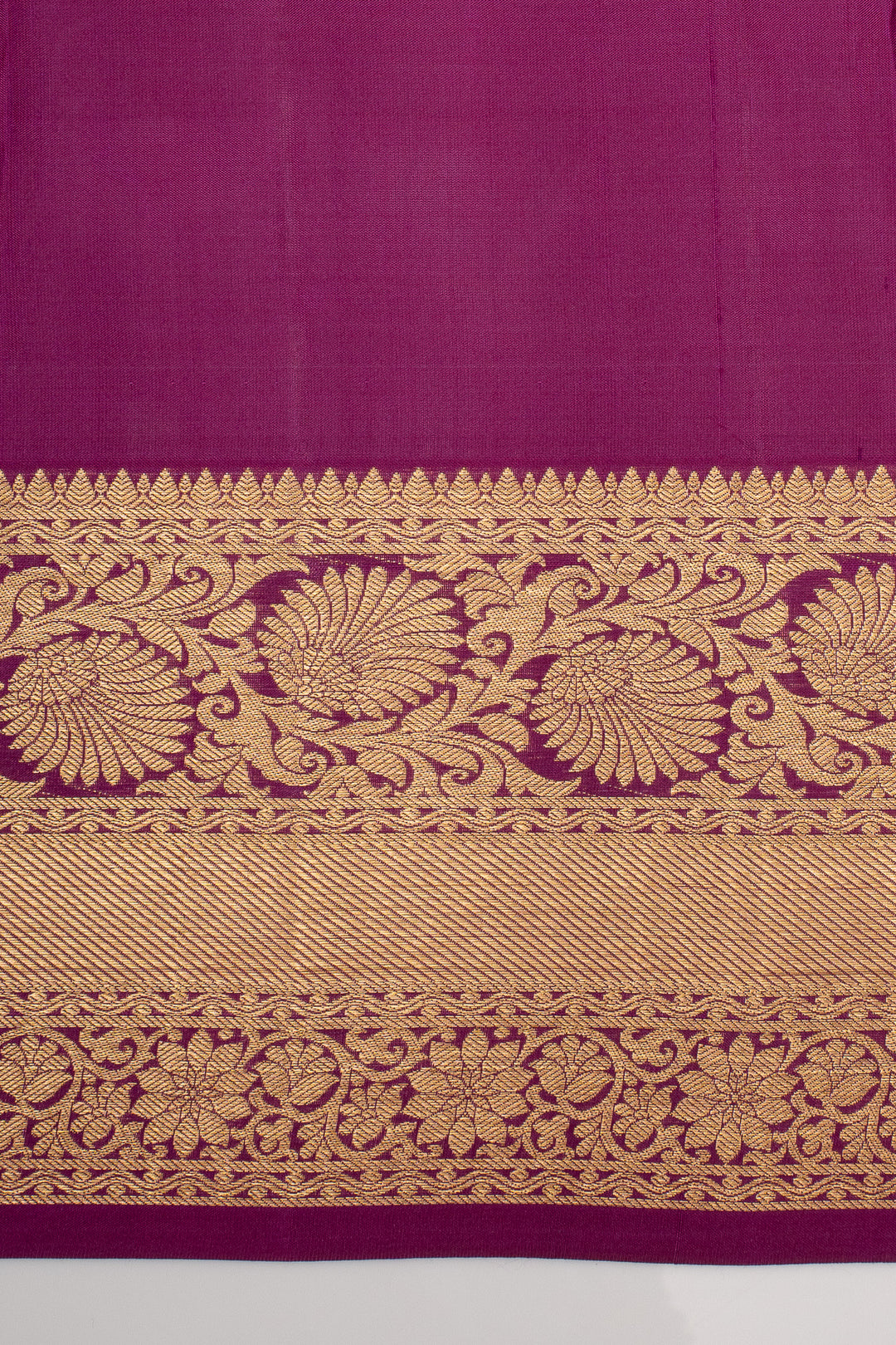 Royal Purple Brocade Pure Kanchipuram Silk Saree