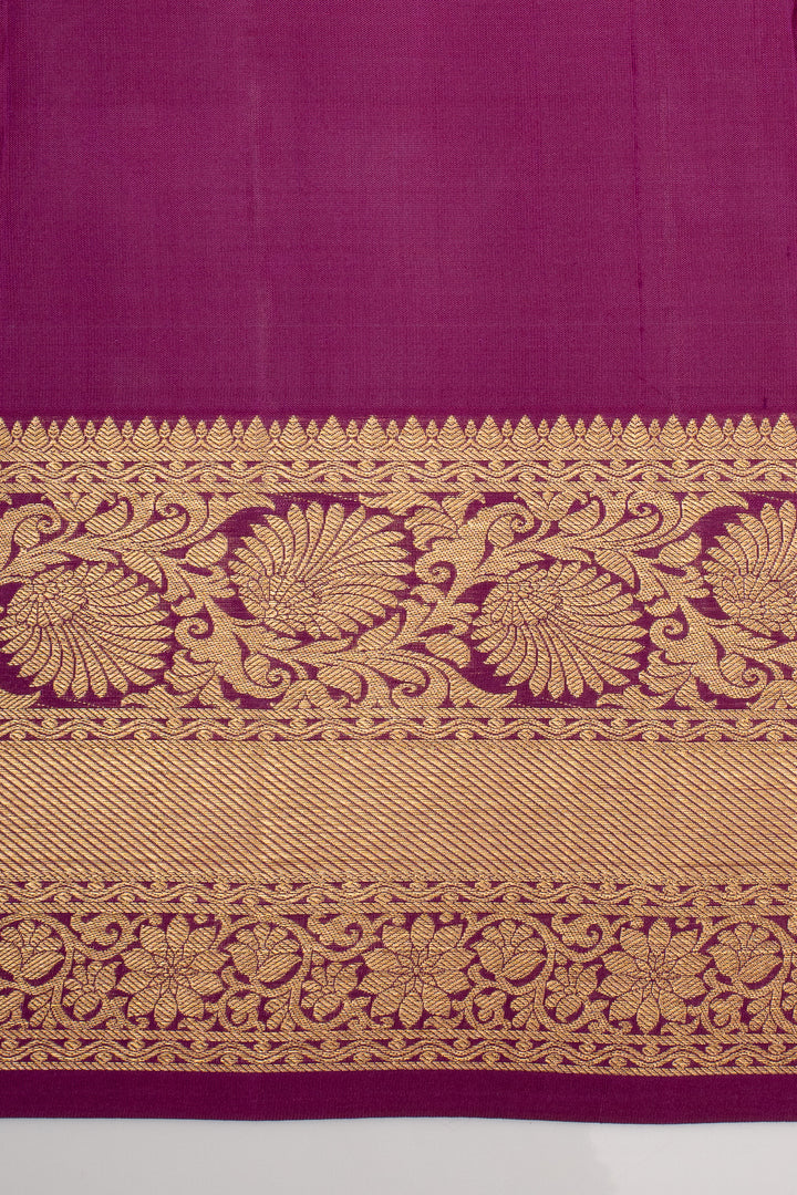 Royal Purple Brocade Pure Kanchipuram Silk Saree