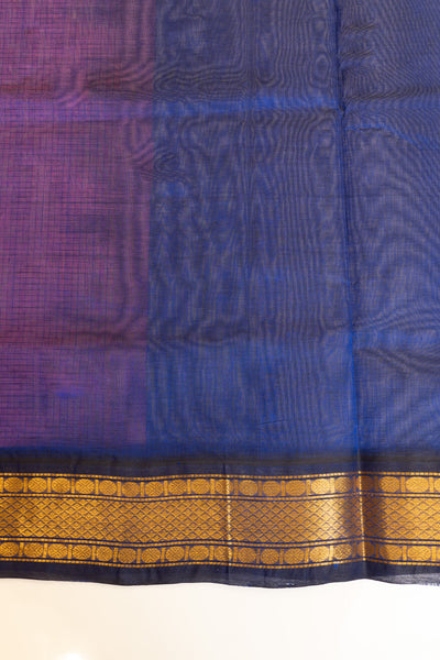 Lotus pink checks pure silk cotton saree