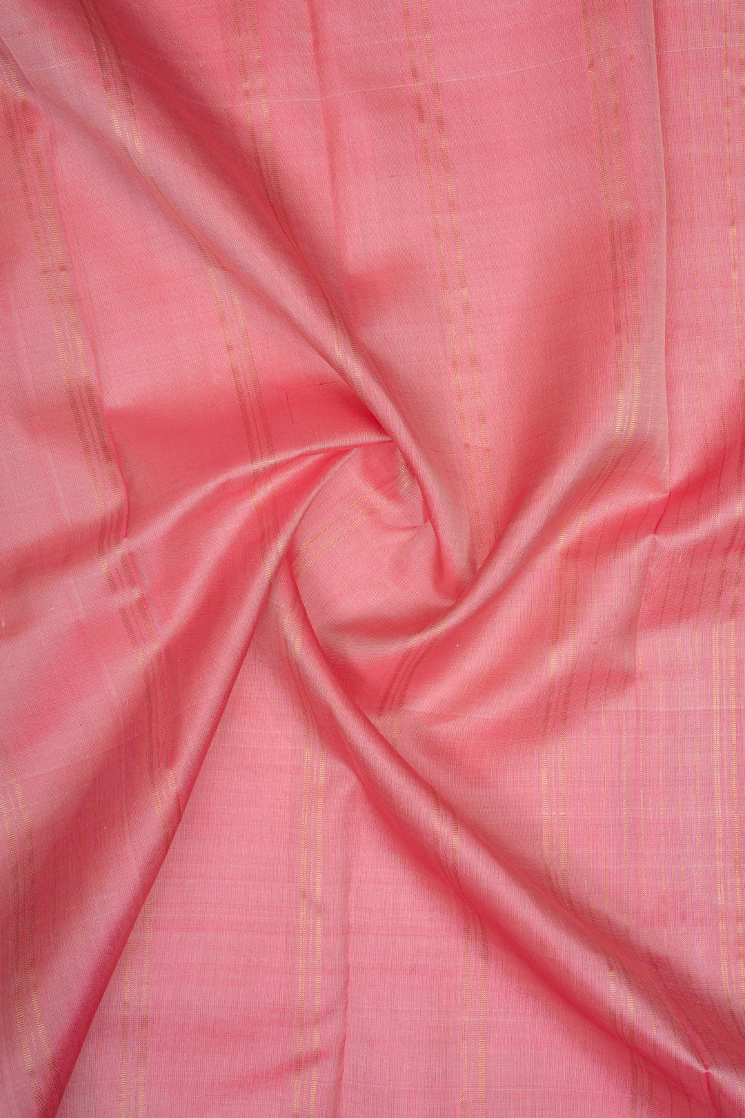 Pearl white and pink handpainted pure kanchipuram silk saree