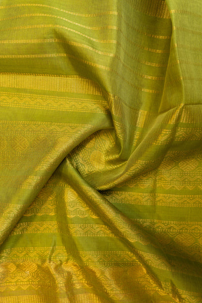 Magenta checks and green pure silk cotton saree