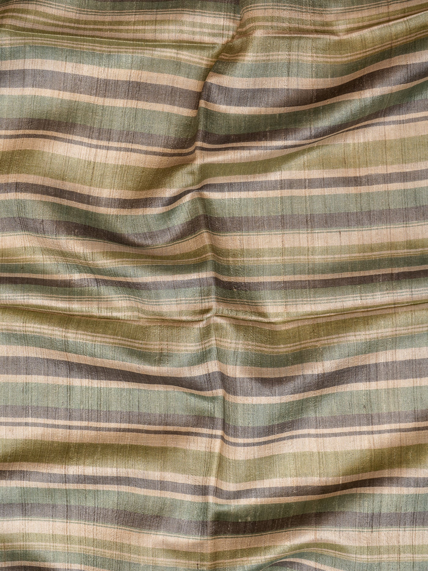 Pastel Green Stripes Pure Tussar Designer Saree - Clio Silks