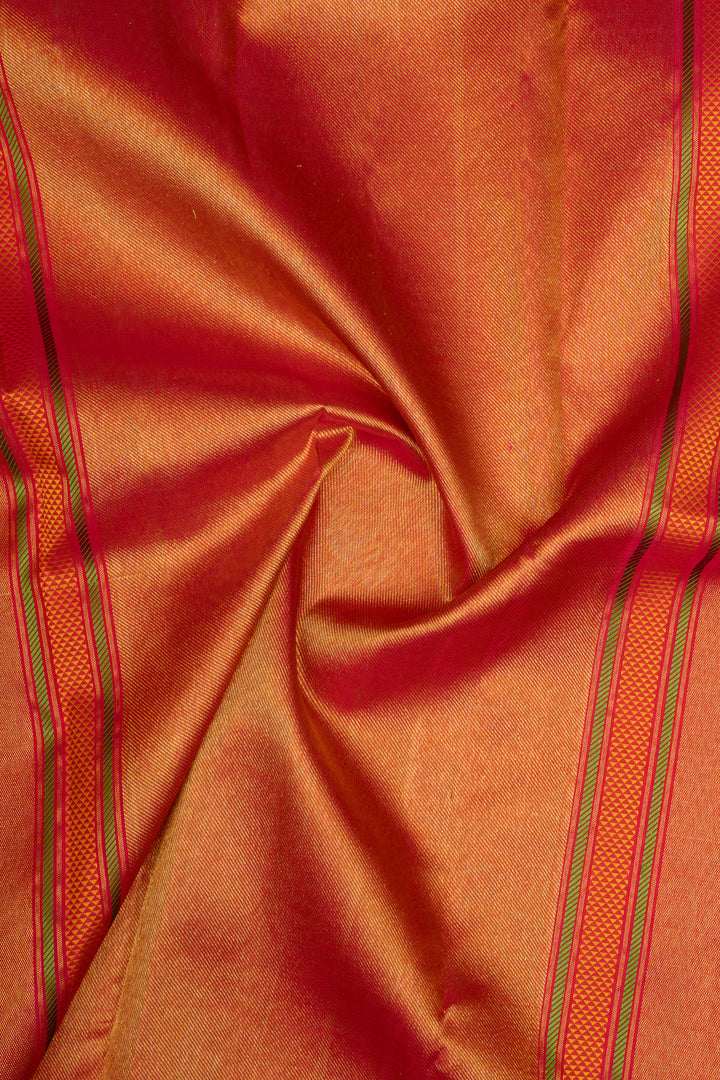 Beige latte traditional pure kanchipuram silk saree